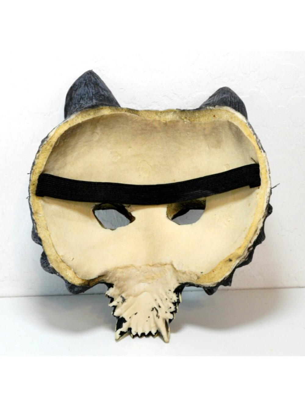 Gray Wolf Mask Halloween Costume Foam Latex Animal Face Mask Elastic Strap - Picture 3 of 5
